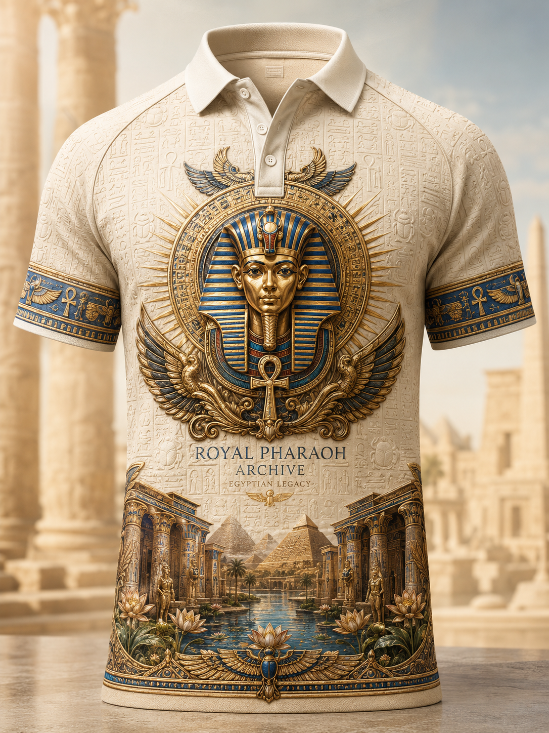 Men's Egyptian Civilization Art Polo Shirt