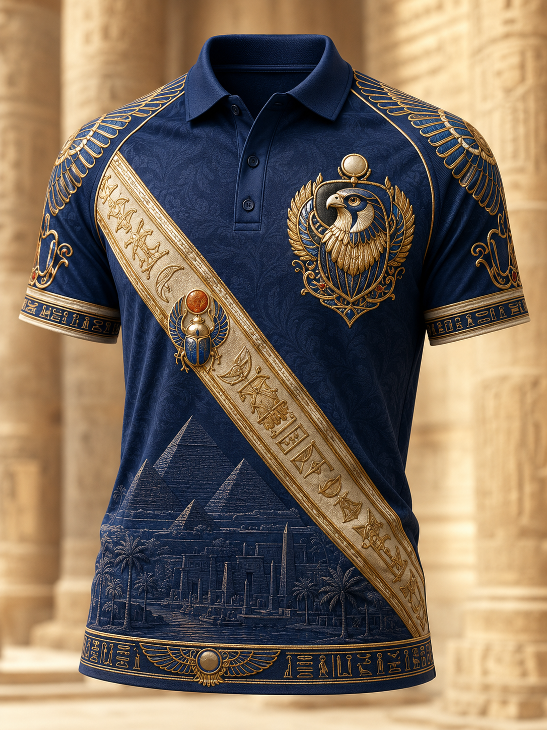Men's Egyptian Civilization Art Polo Shirt