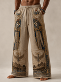 Men's Egyptian Civilization Art Cotton And Hemp Pants