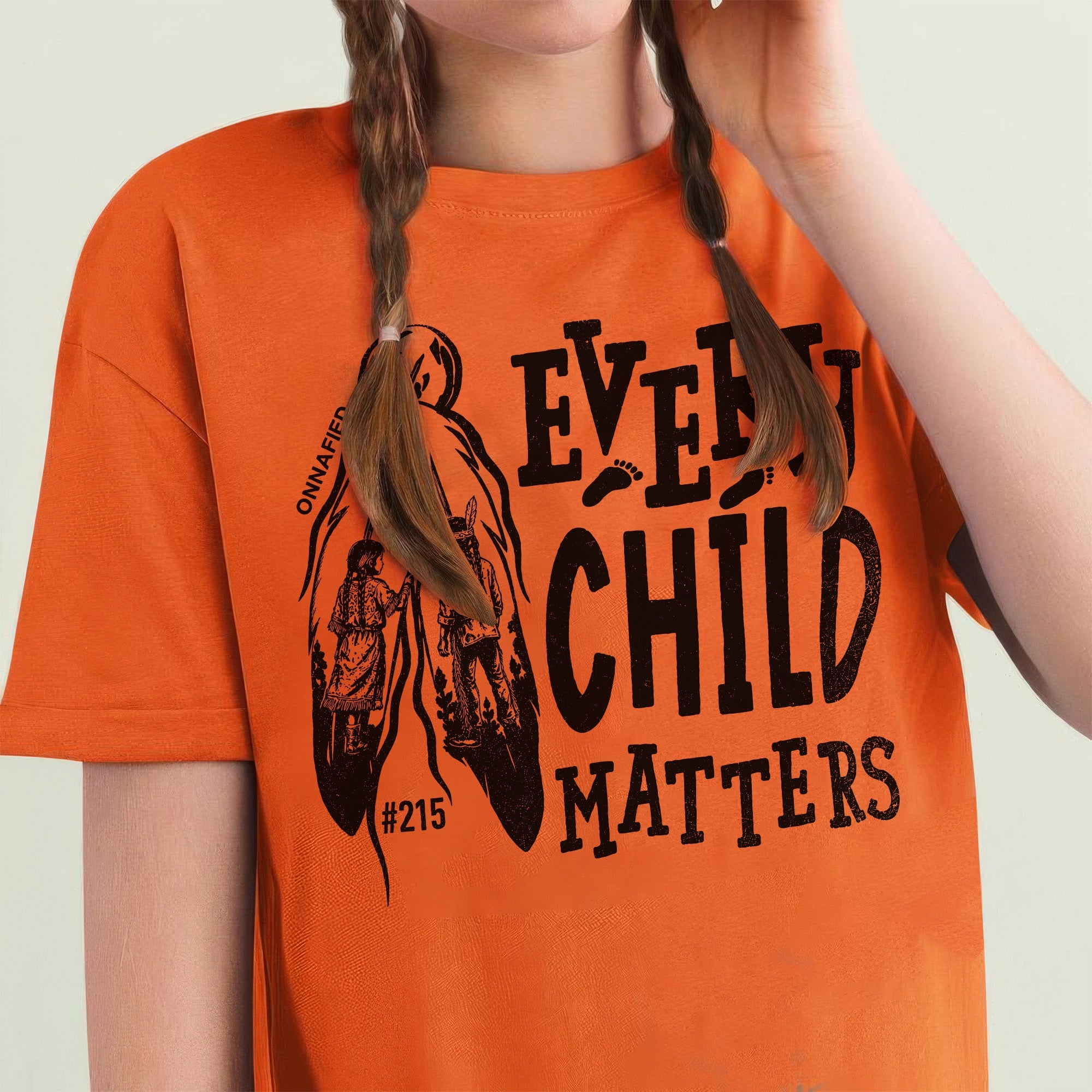Every Child Matters Orange Shirt – #215 Native Children Never Forgotten Unisex T-shirt/Hoodie/Sweatshirt