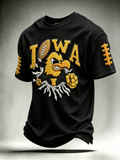 Men's Football Print Waffle T-Shirt
