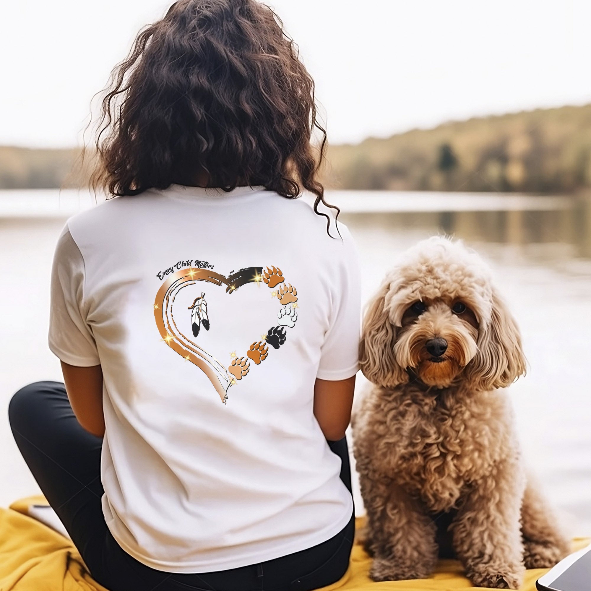 Every Child Matters Paws Of Heart Shirt Unisex Back T-shirt/Hoodie/Sweatshirt