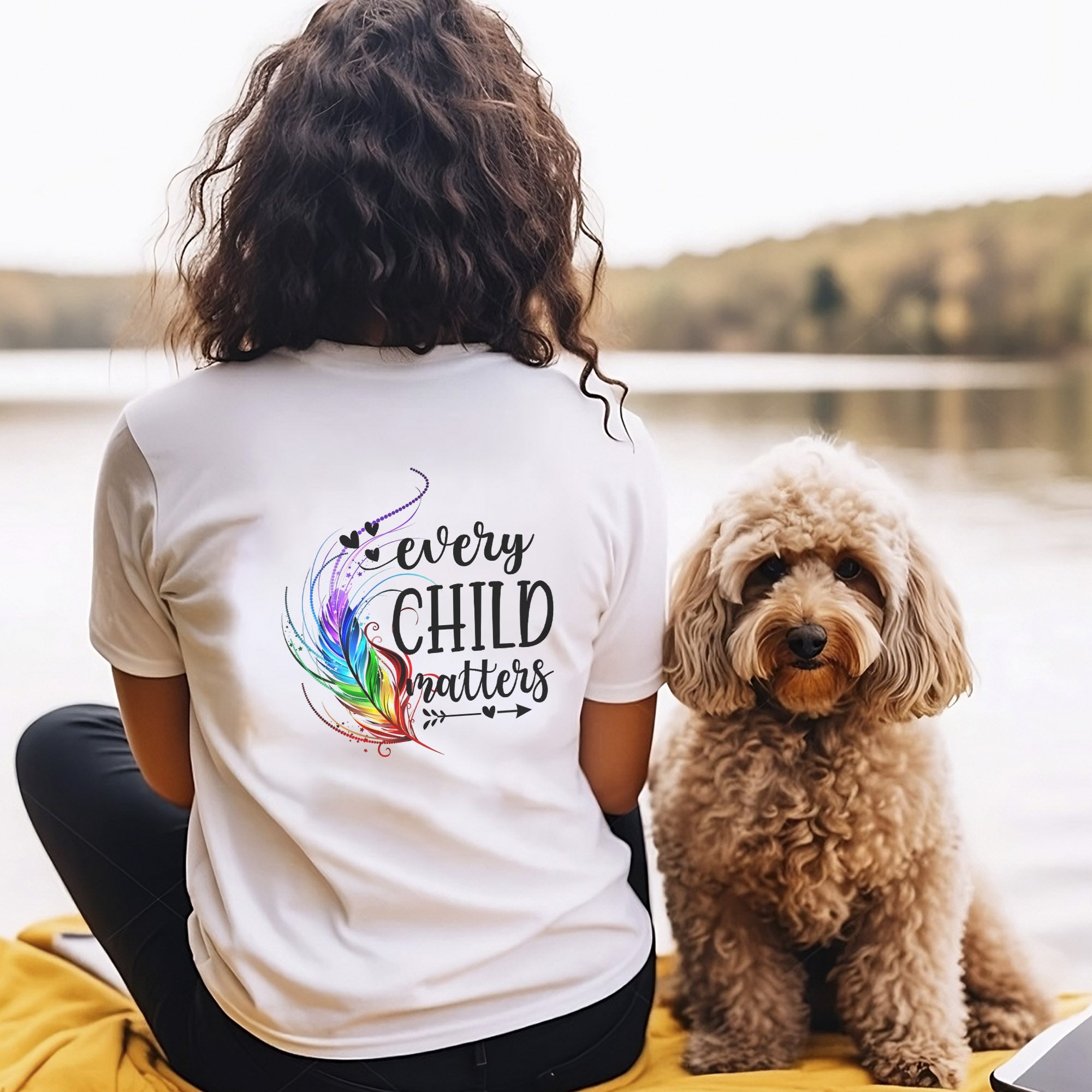 Every Child Matters Native Feathers Unisex Back T-shirt/Hoodie/Sweatshirt