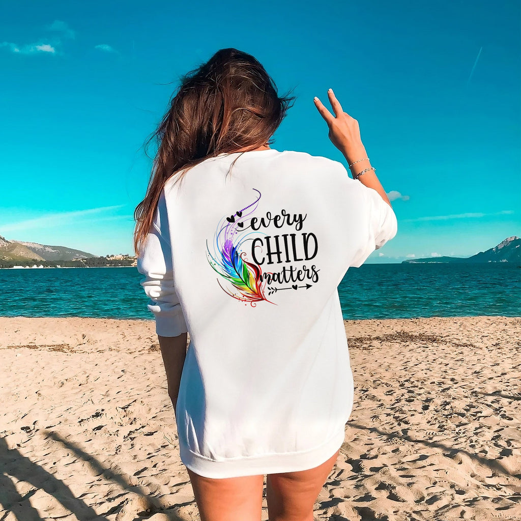 Every Child Matters Native Feathers Unisex Back T-shirt/Hoodie/Sweatshirt