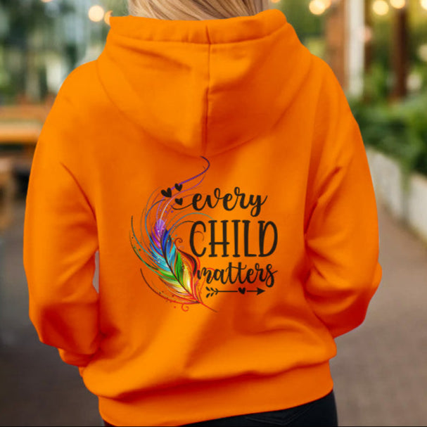 Every Child Matters Native Feathers Unisex Back T-shirt/Hoodie/Sweatshirt