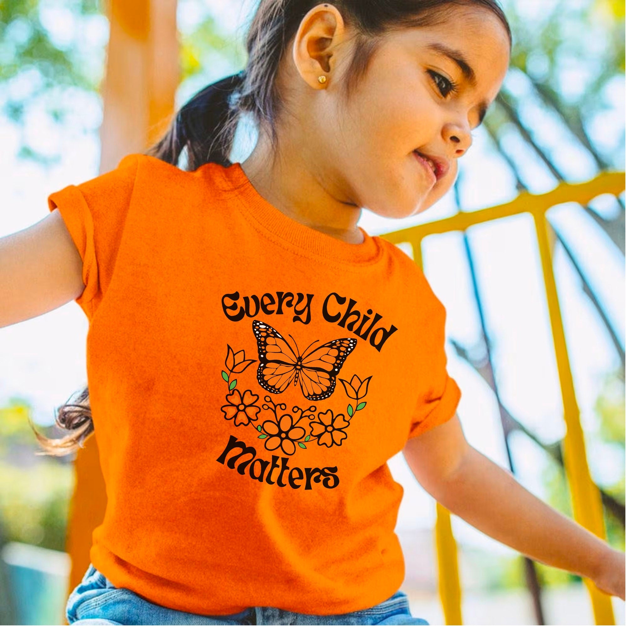 Every Child Matters Native Orange Butterfly Native American Unisex T-shirt/Hoodie/Sweatshirt
