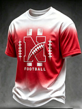 Men's Football Print Casual T-Shirt