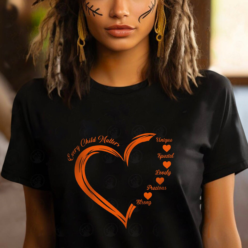 Every Child Matters Orange Heart Native American Unisex T-shirt/Hoodie/Sweatshirt