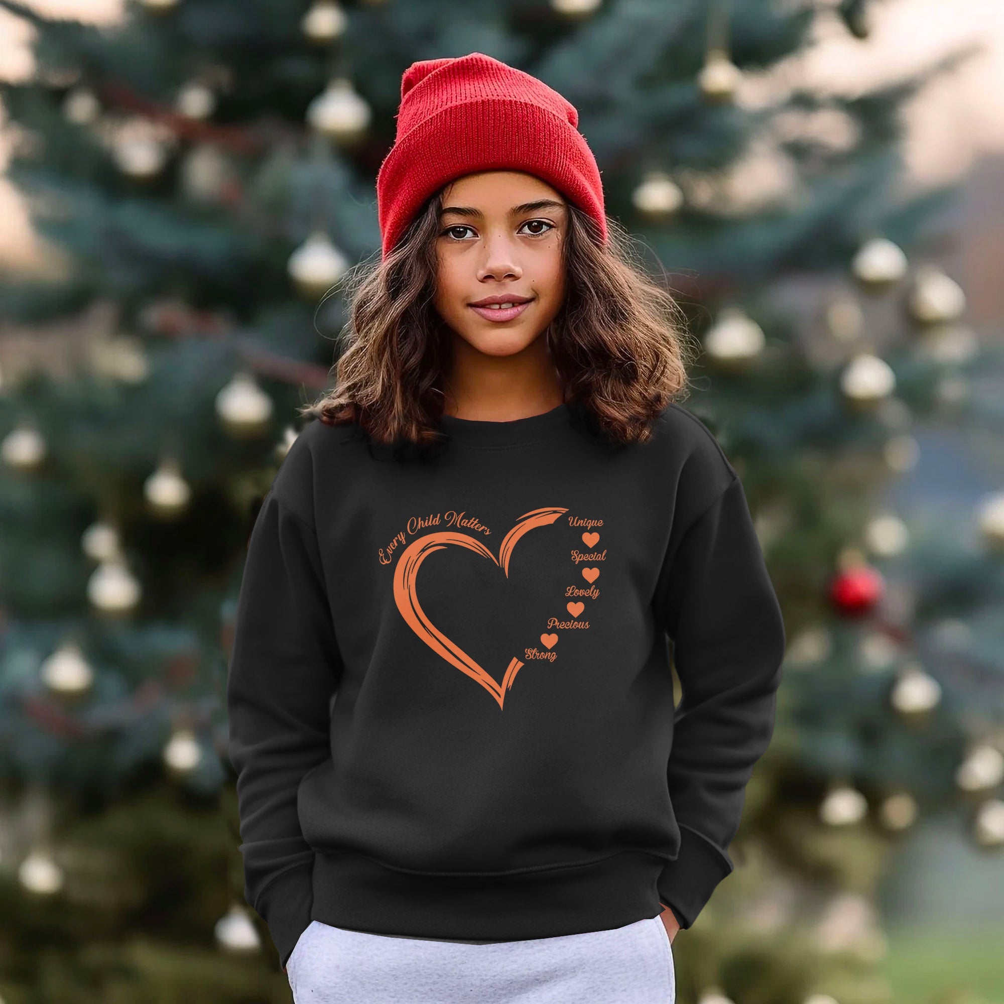 Every Child Matters Orange Heart Native American Unisex T-shirt/Hoodie/Sweatshirt - Custom Design