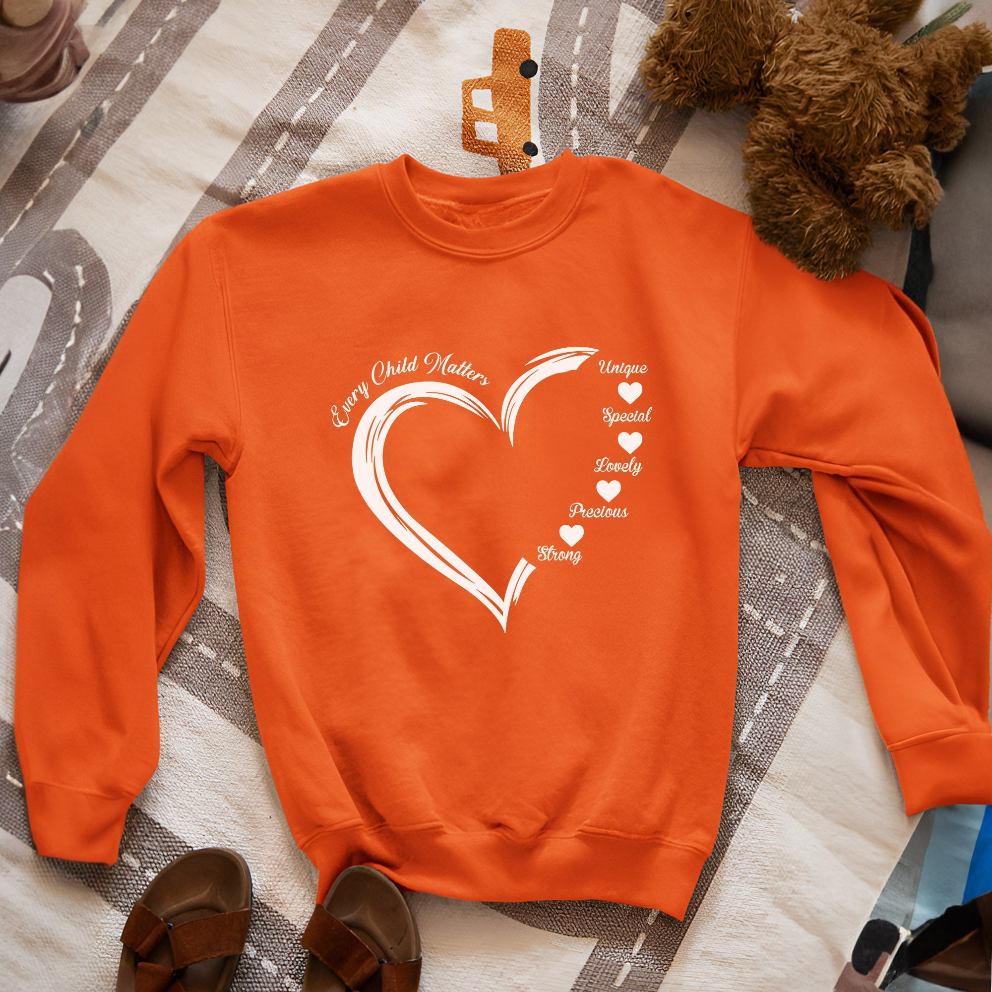 Every Child Matters White Heart Native American Unisex T-shirt/Hoodie/Sweatshirt
