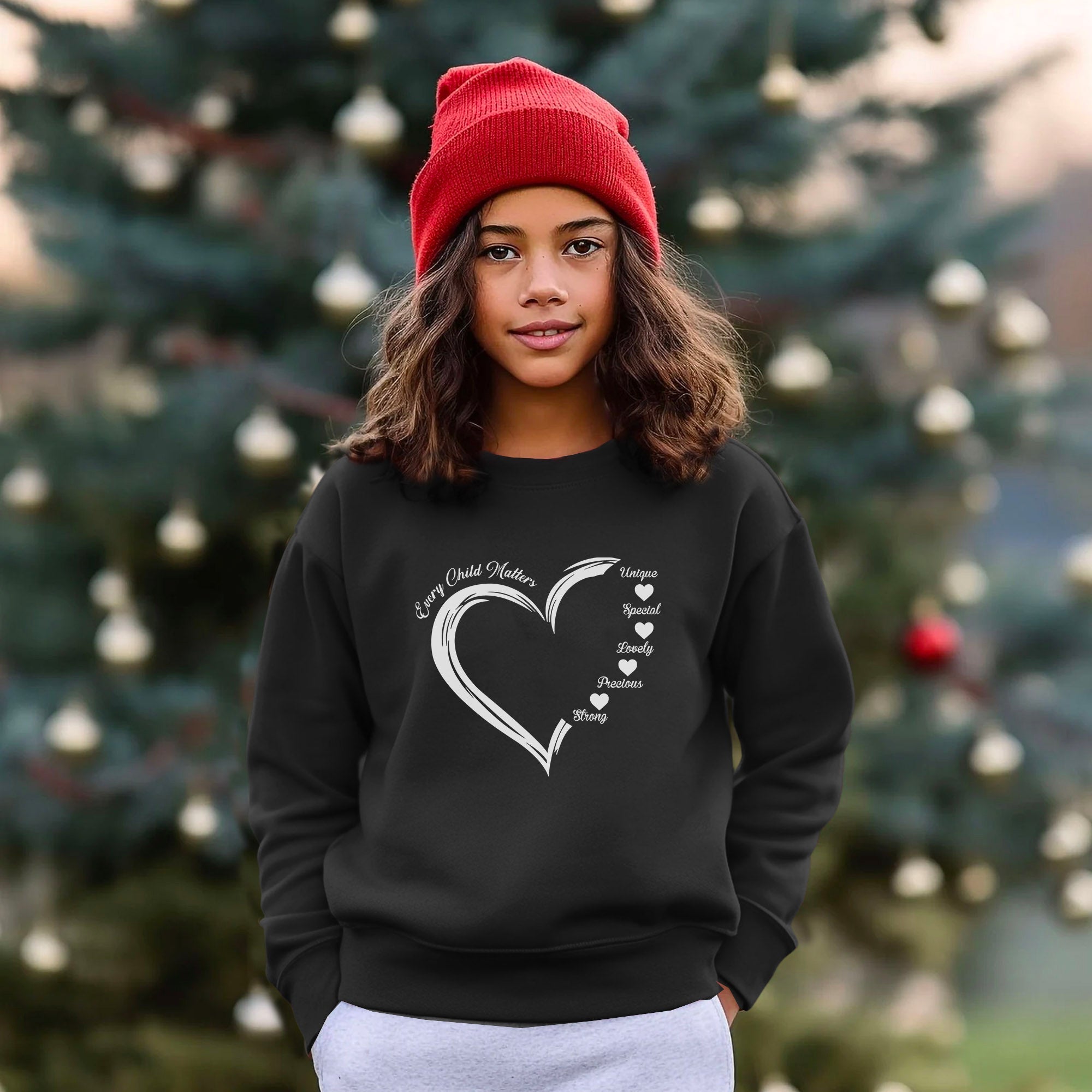 Every Child Matters White Heart Native American Unisex T-shirt/Hoodie/Sweatshirt