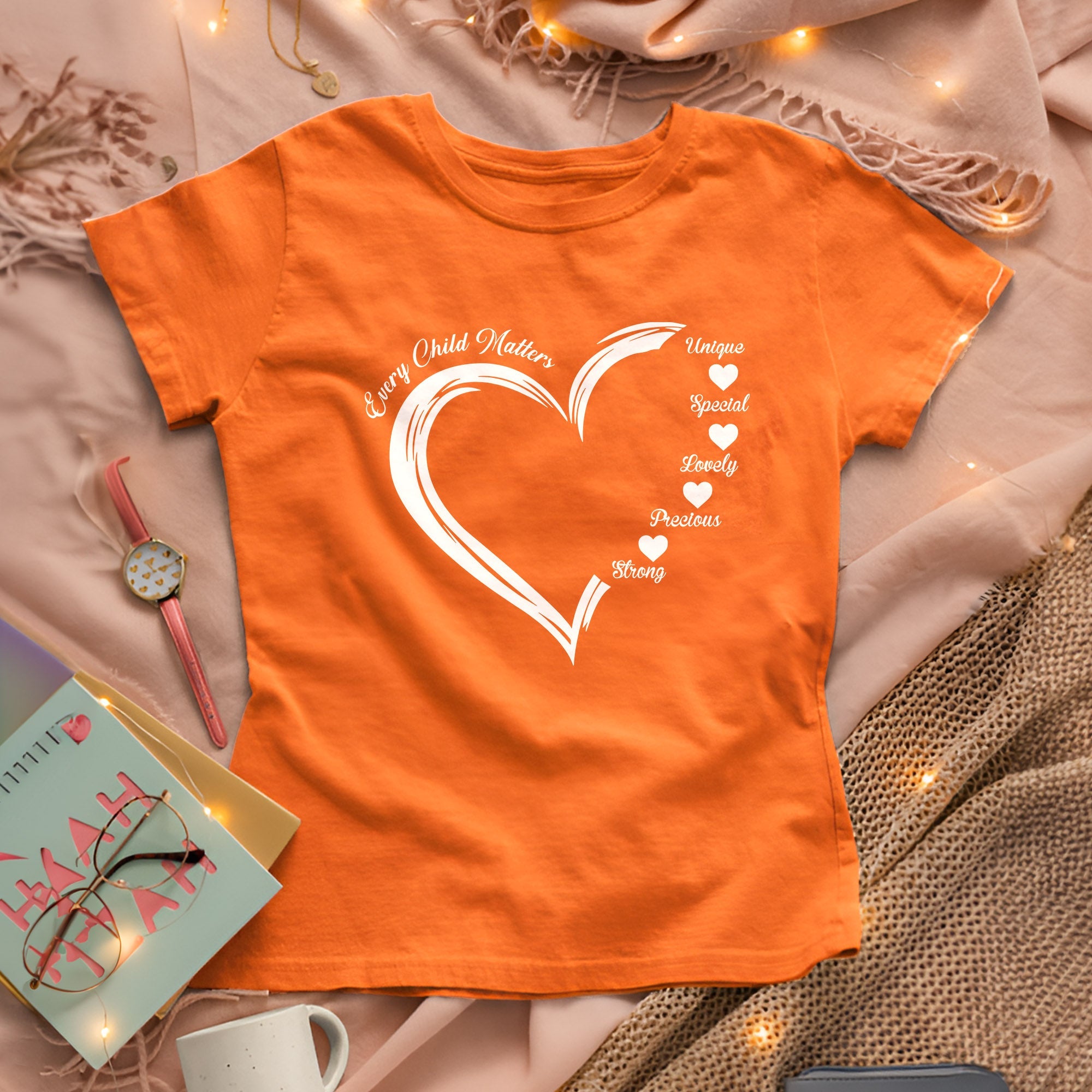 Every Child Matters White Heart Native American Unisex T-shirt/Hoodie/Sweatshirt