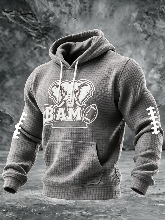 Men'S Football  Printed Casual Hoodie