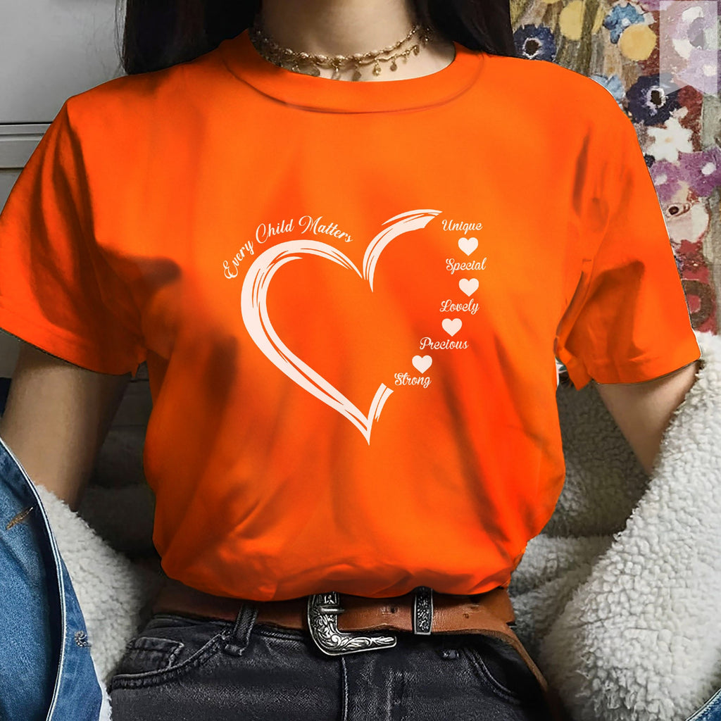 Every Child Matters White Heart Native American Unisex T-shirt/Hoodie/Sweatshirt