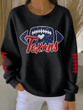 Women'S Football Print Casual Sweatshirt