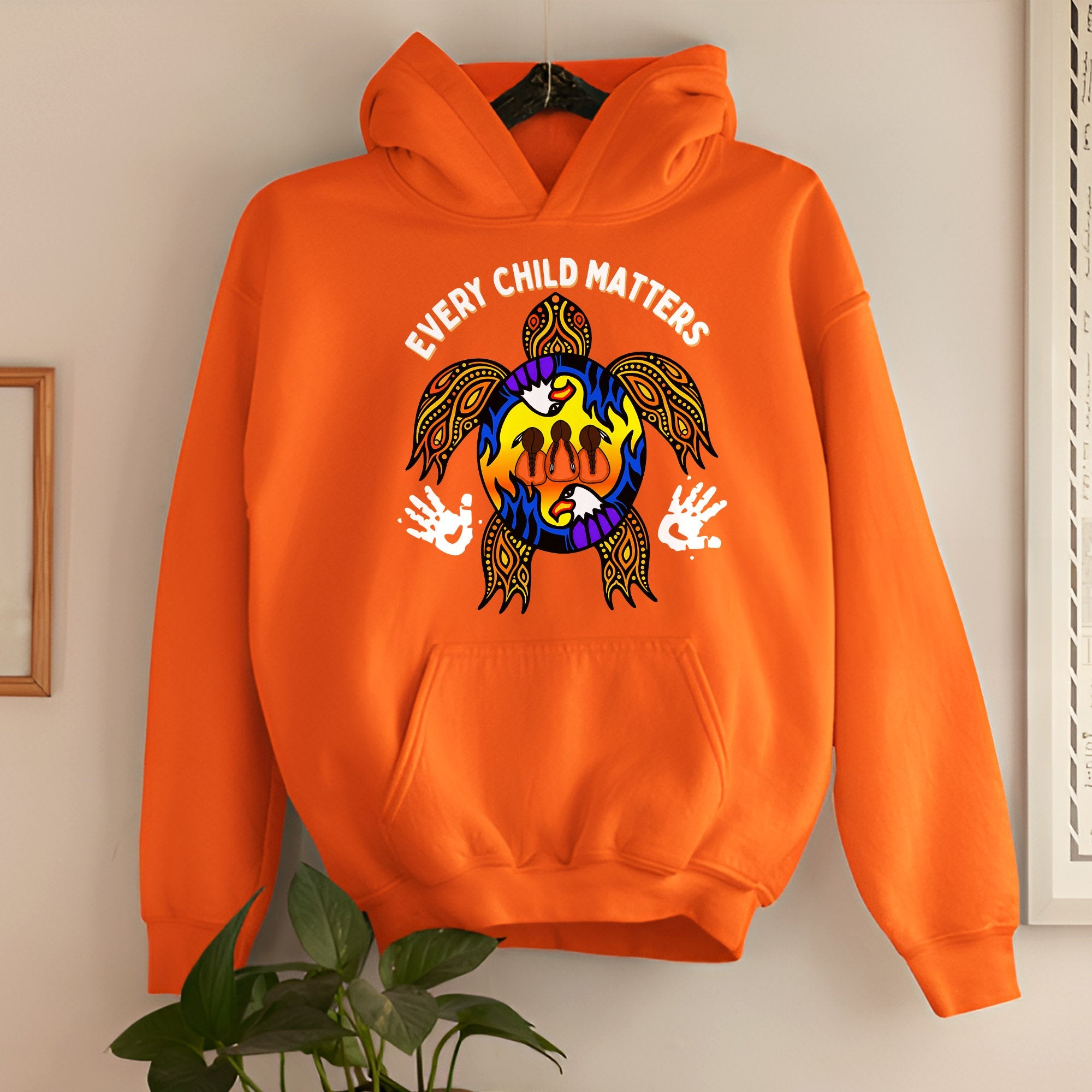 Carried by the Sacred Turtle – Every Child Matters Orange Unisex T-shirt/Hoodie/Sweatshirt