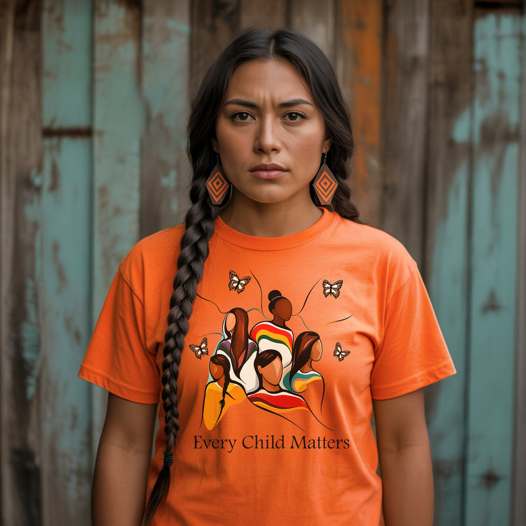 The Circle Remembers Every Child - Indigenous Children & Butterfly Remembrance Unisex T-shirt/Hoodie/Sweatshirt