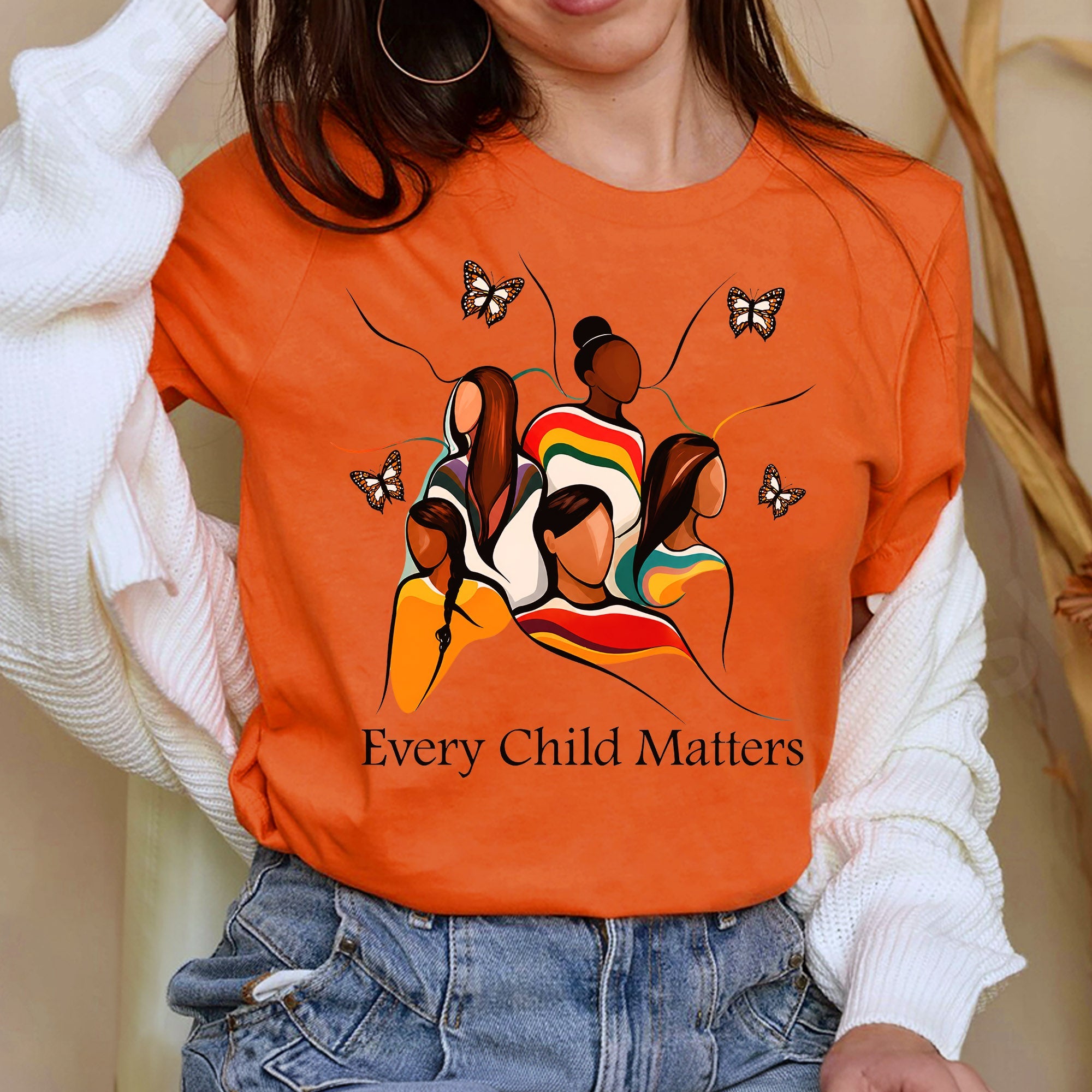 The Circle Remembers Every Child - Indigenous Children & Butterfly Remembrance Unisex T-shirt/Hoodie/Sweatshirt