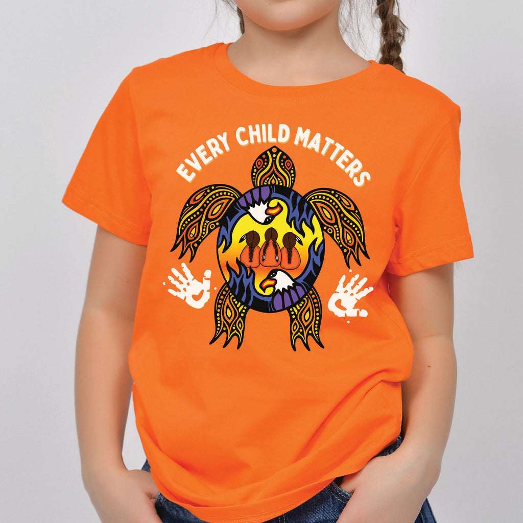 Carried by the Sacred Turtle – Every Child Matters Orange Unisex T-shirt/Hoodie/Sweatshirt