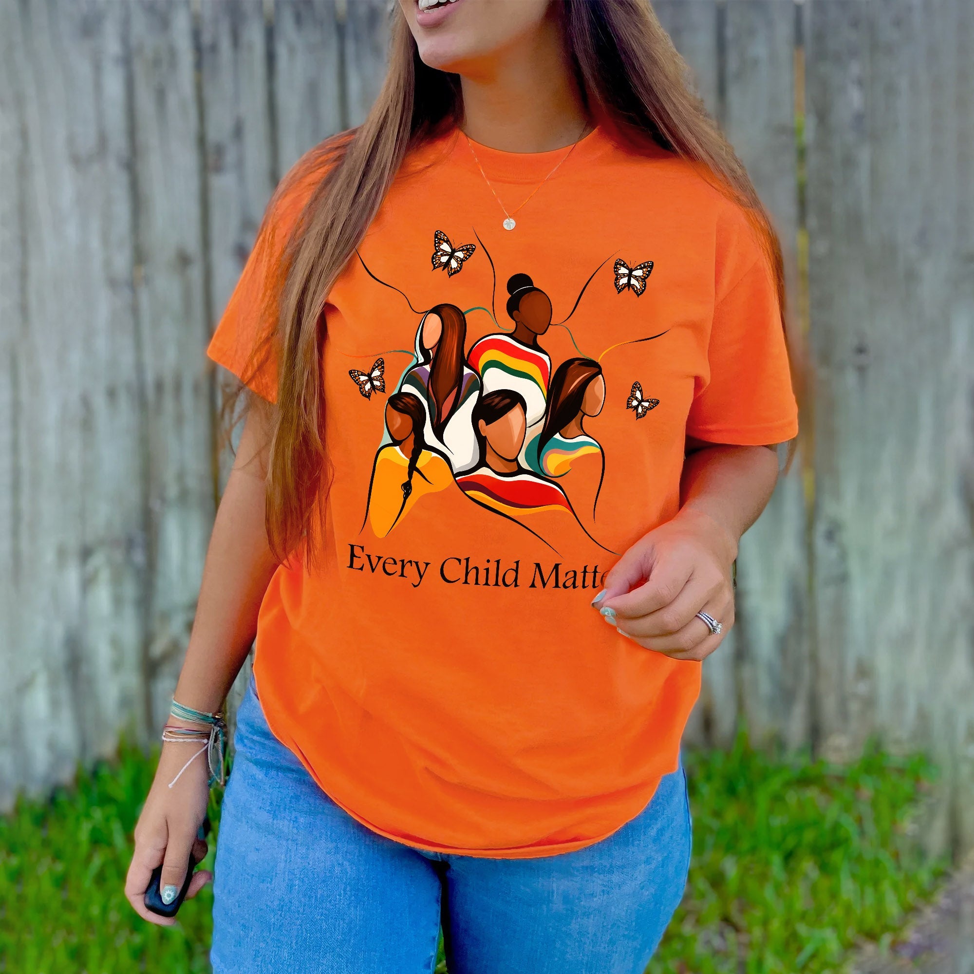 The Circle Remembers Every Child - Indigenous Children & Butterfly Remembrance Unisex T-shirt/Hoodie/Sweatshirt