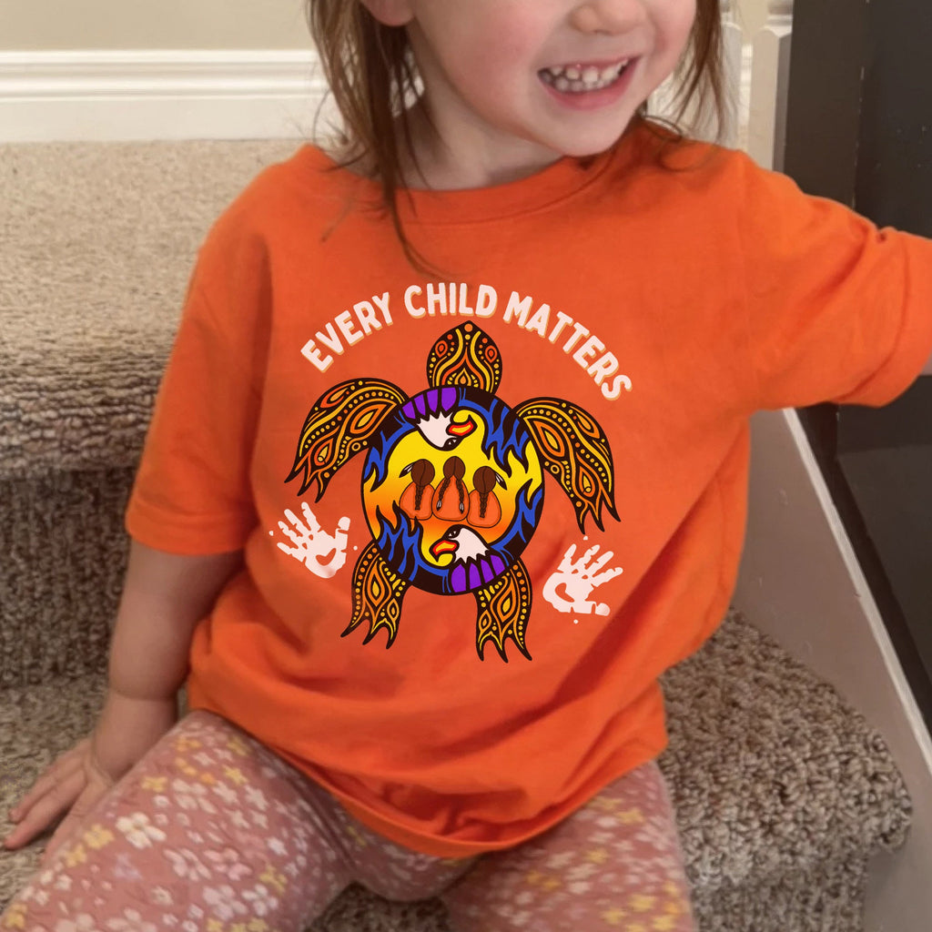 Carried by the Sacred Turtle – Every Child Matters Orange Unisex T-shirt/Hoodie/Sweatshirt