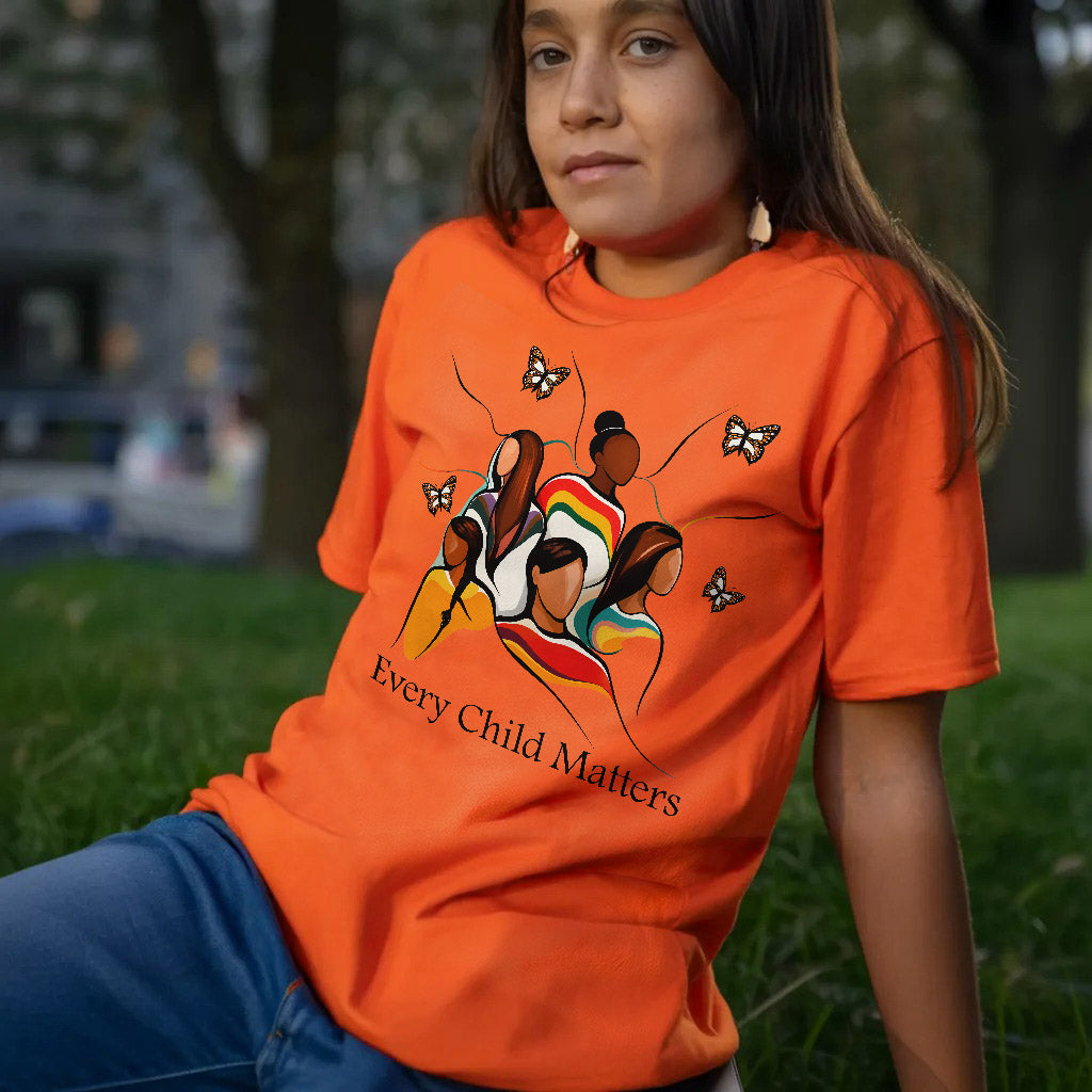 The Circle Remembers Every Child - Indigenous Children & Butterfly Remembrance Unisex T-shirt/Hoodie/Sweatshirt
