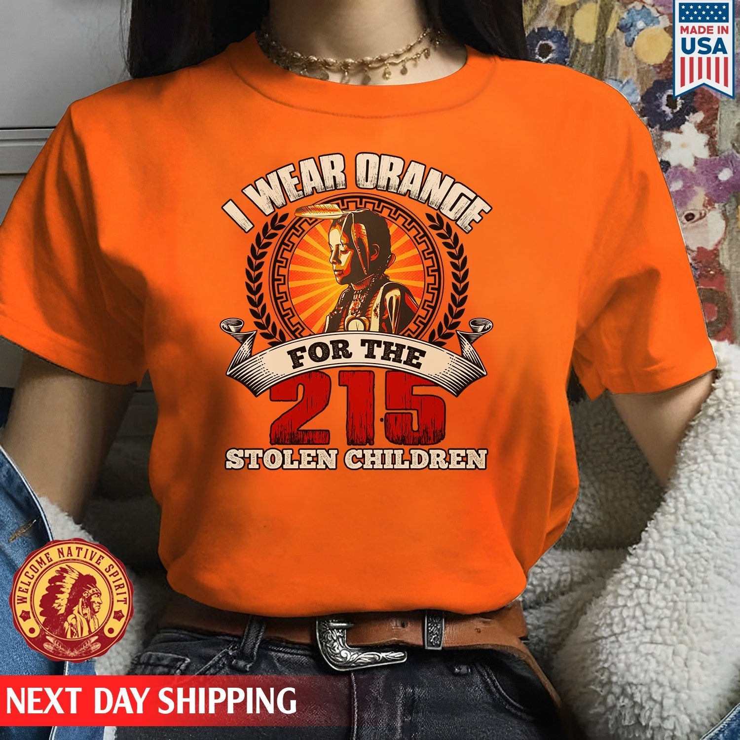 Every Child Matters I Wear Orange For The 215 Stolen Children Orange Day Unisex T-shirt/Hoodie/Sweatshirt