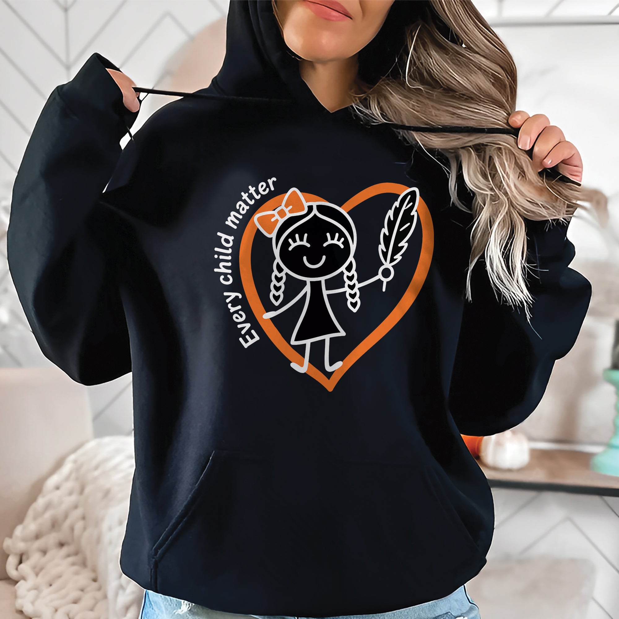 Every Child Matters Orange Shirt Day – Indigenous Child & Feather Awareness Unisex T-shirt/Hoodie/Sweatshirt