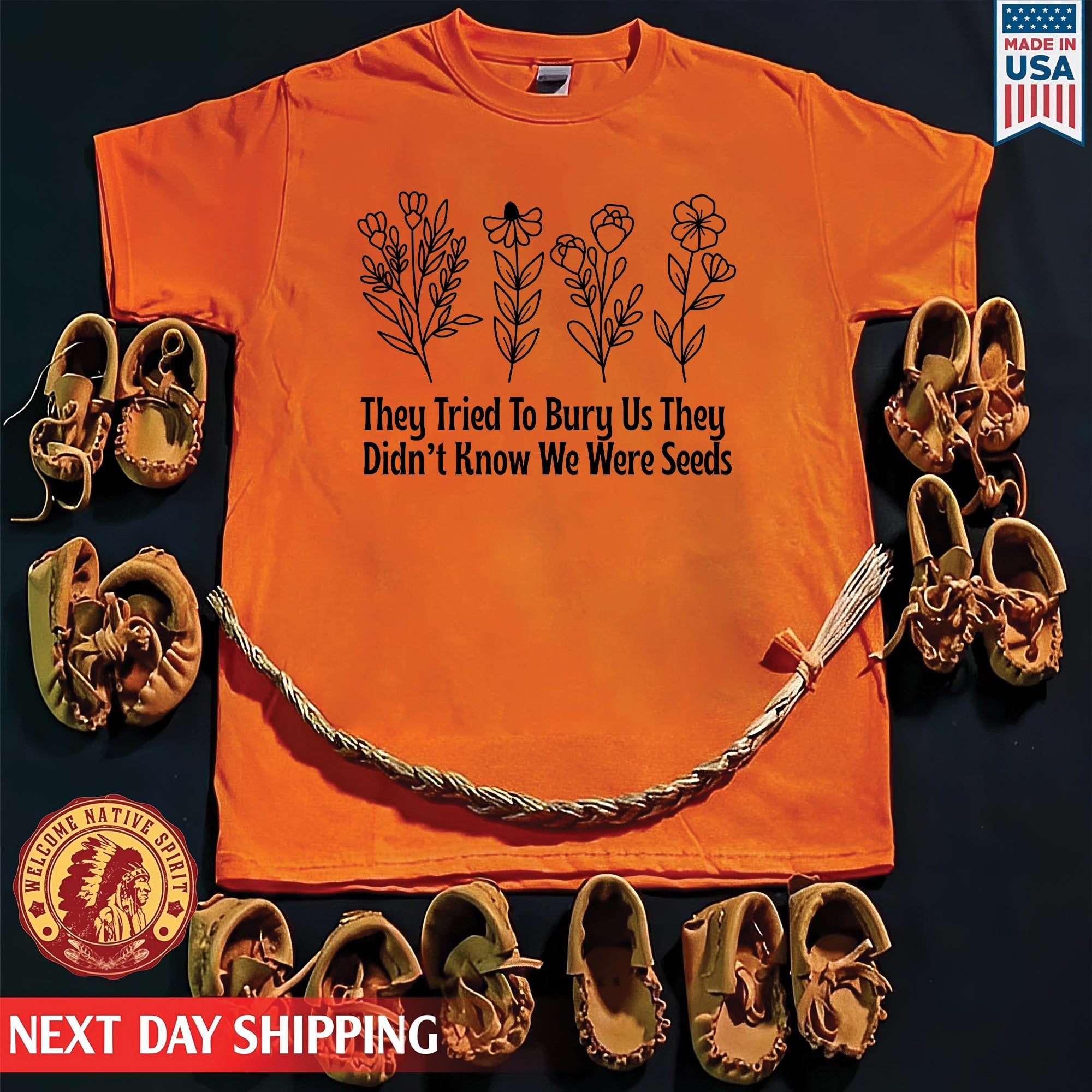 Every Child Matters Seeds of Hope and Justice Orange Shirt Day Native American Unisex T-shirt/Hoodie/Sweatshirt