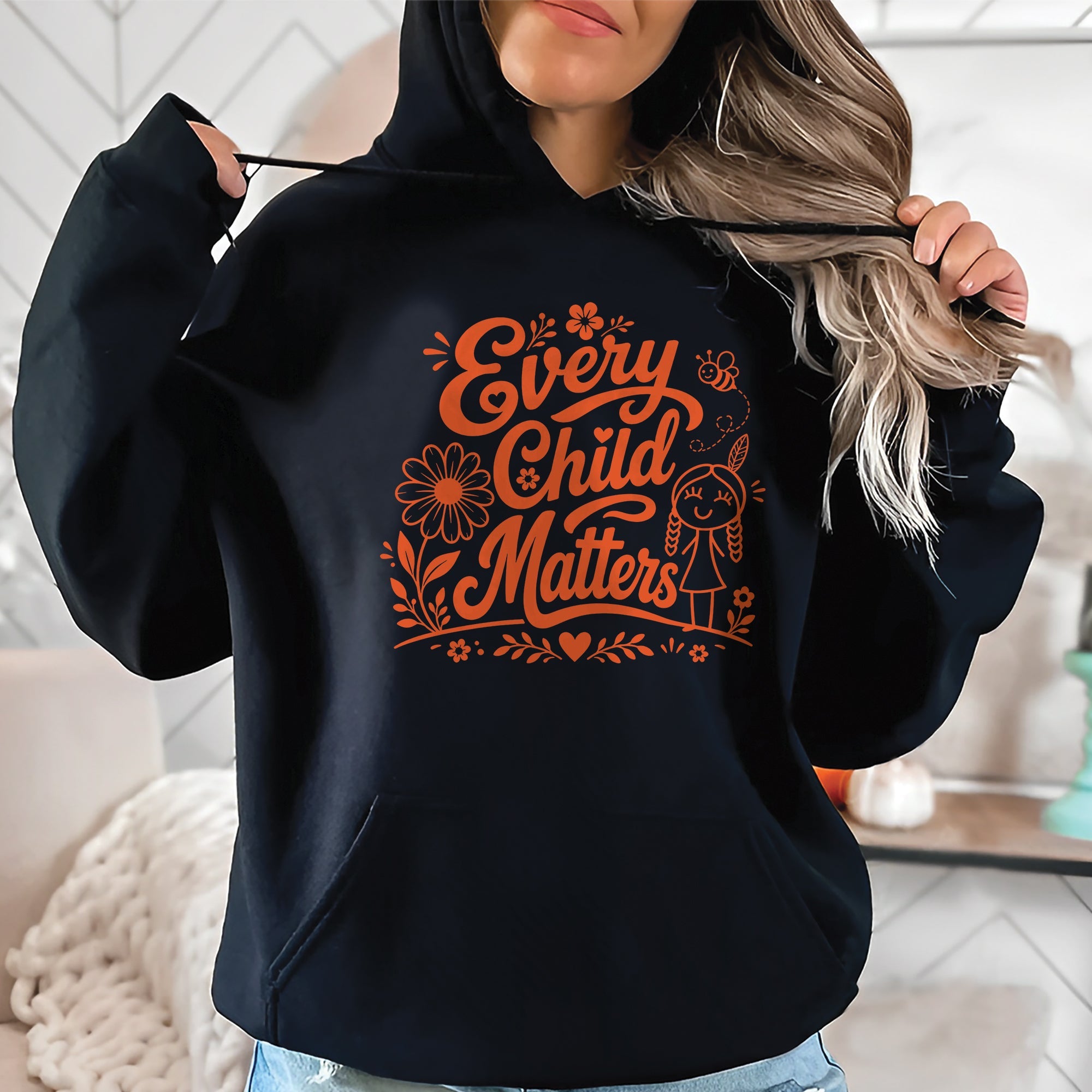Every Child Matters Native Orange Shirt – Indigenous Children Awareness Floral Graphic Unisex T-shirt/Hoodie/Sweatshirt