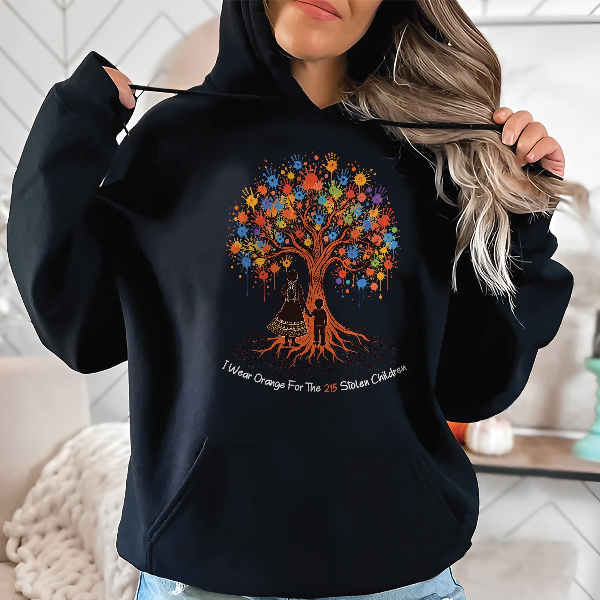 Remember the 215 Orange Shirt – Every Child Matters Indigenous Memorial Unisex T-shirt/Hoodie/Sweatshirt