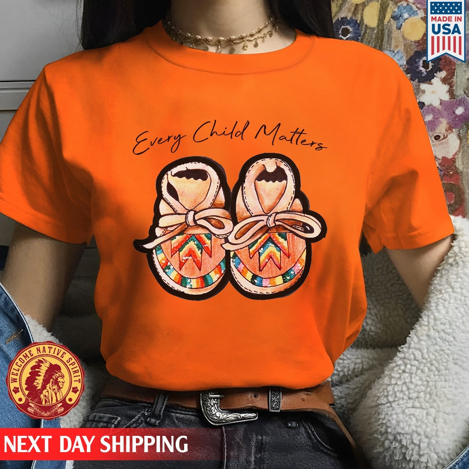 Every Child Matters Shoes Indigenous Orange Shirt Day Unisex T-shirt/Hoodie/Sweatshirt