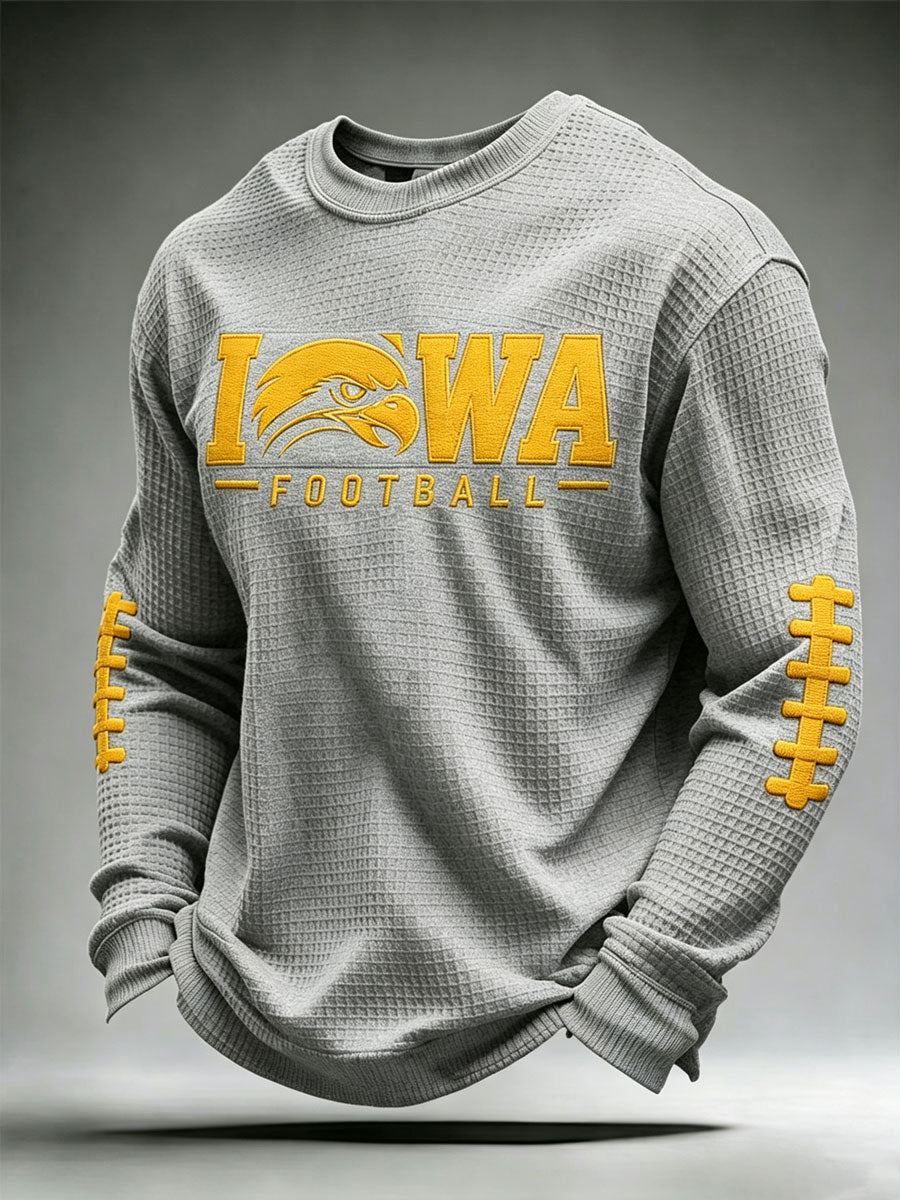 Men'S Football Printed Waffle T-Shirt