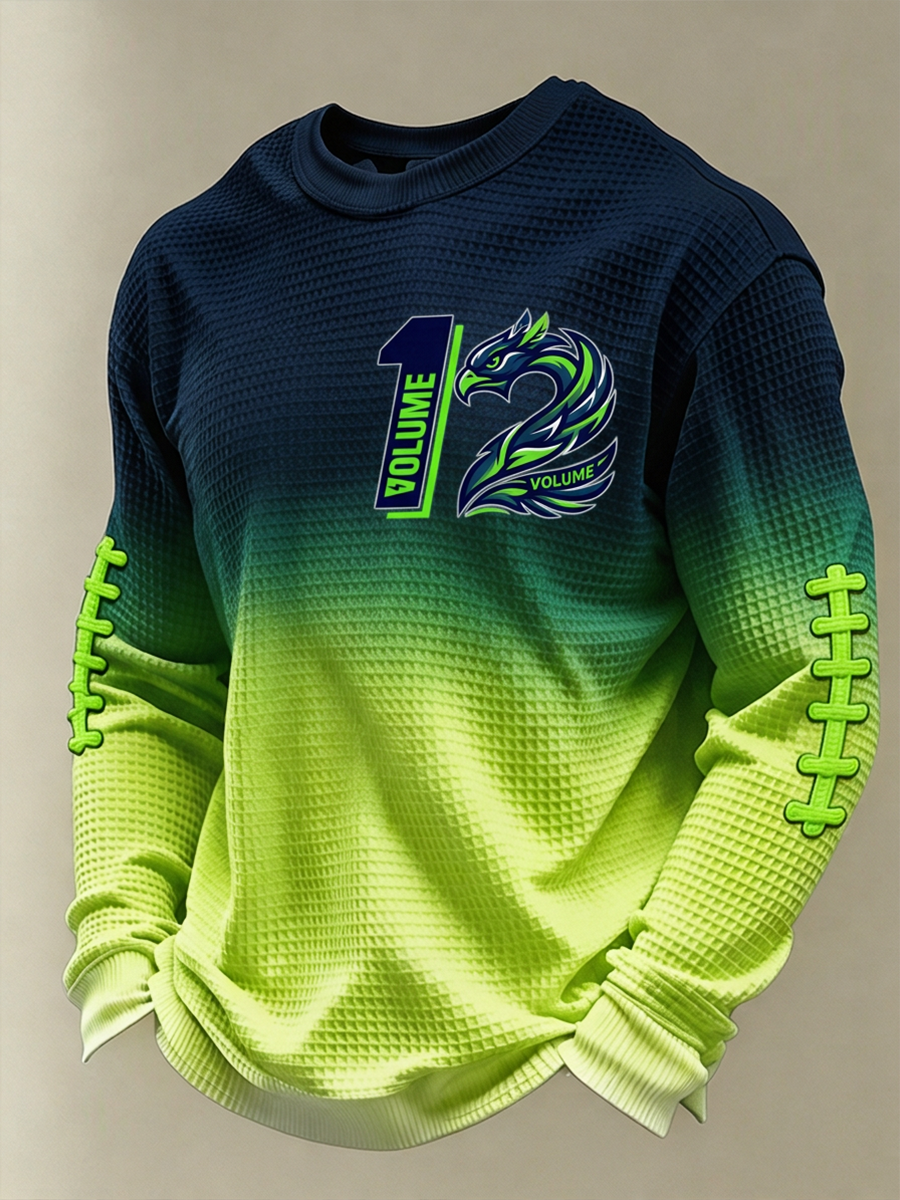 Men'S Football Printed Waffle T-Shirt