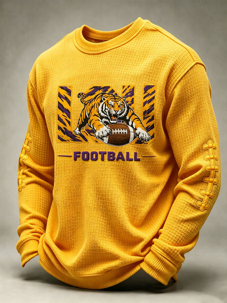 Men's Football Printed Waffle T-Shirt