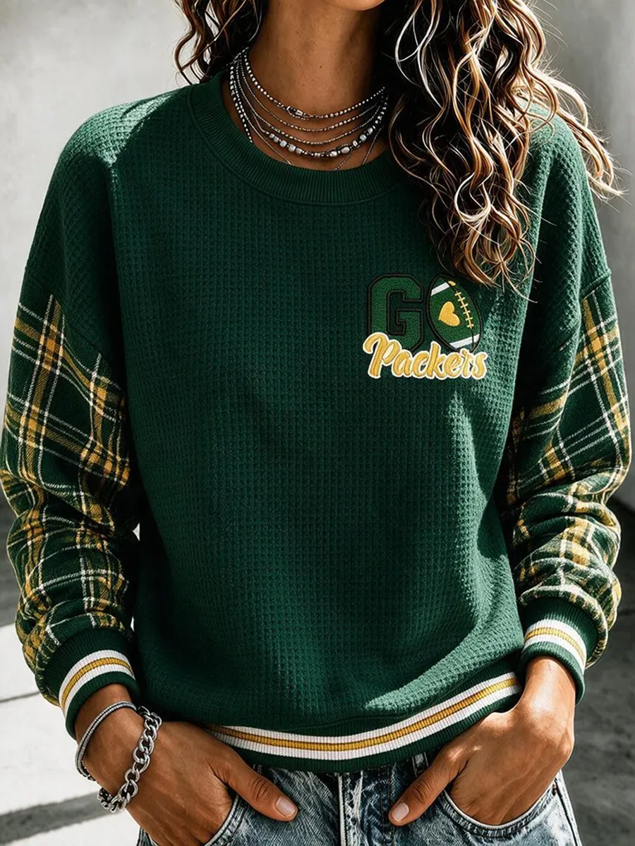 Women's Football Printed Casual Sweatshirt