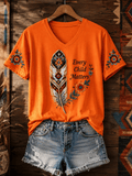 ❤️Buy 3 Get 20% Off❤️Women's  Retro  Orange Shirt Day Print T-shirt