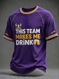 Men'S Football Fans Printed Short Sleeve T-Shirt