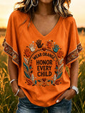 Women's National Day For Truth And Reconciliation Printed Top