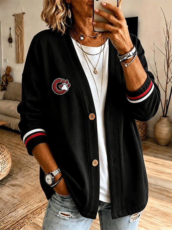 Women'S Football Sports Casual Cardigan