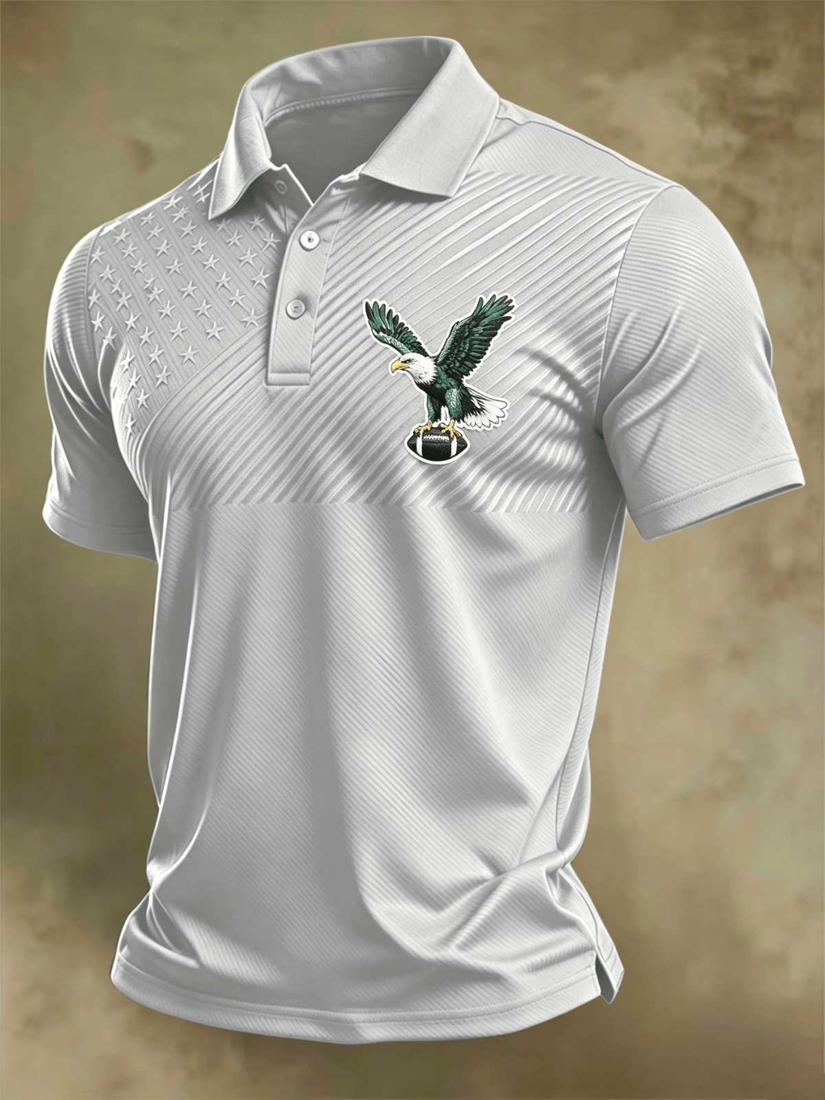 Men'S Football Casual Printed Polo Shirt