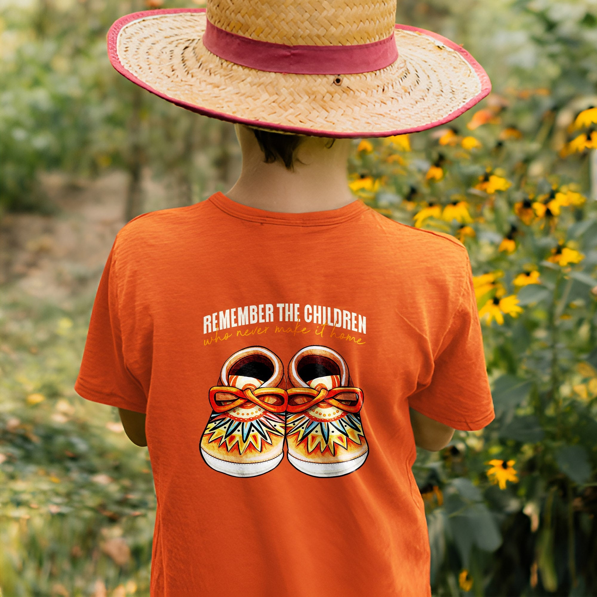 Every Child Matters Shoes Indigenous Orange Shirt Day Unisex Back T-shirt/Hoodie/Sweatshirt