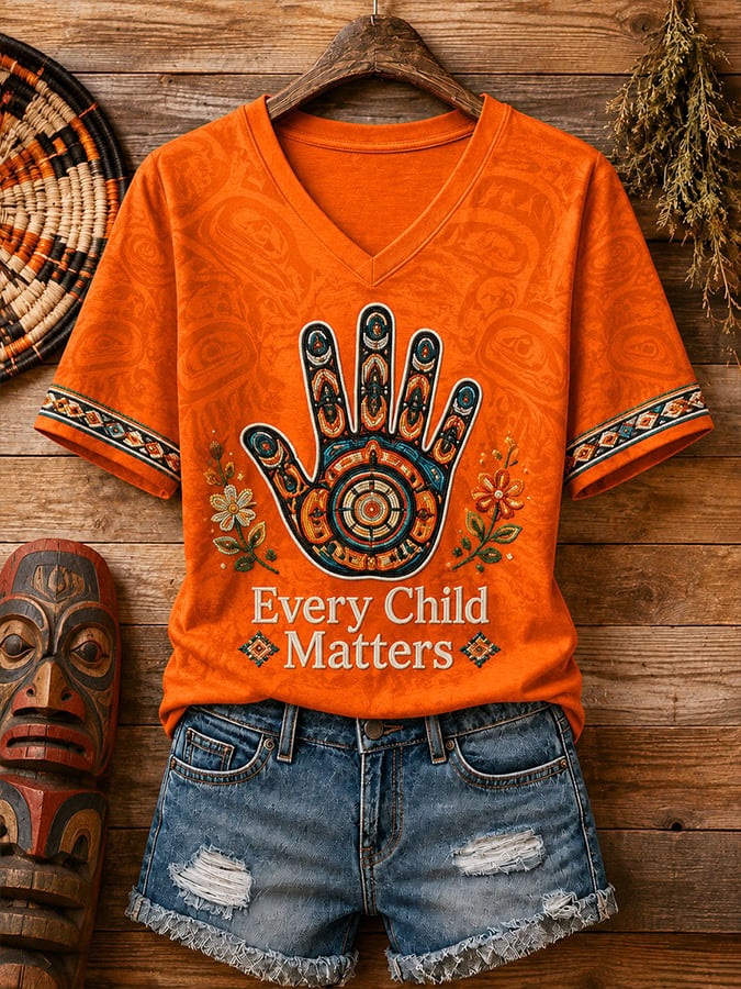 ❤️Buy 3 Get 20% Off❤️Women's  Retro Orange Shirt Day Print T-shirt