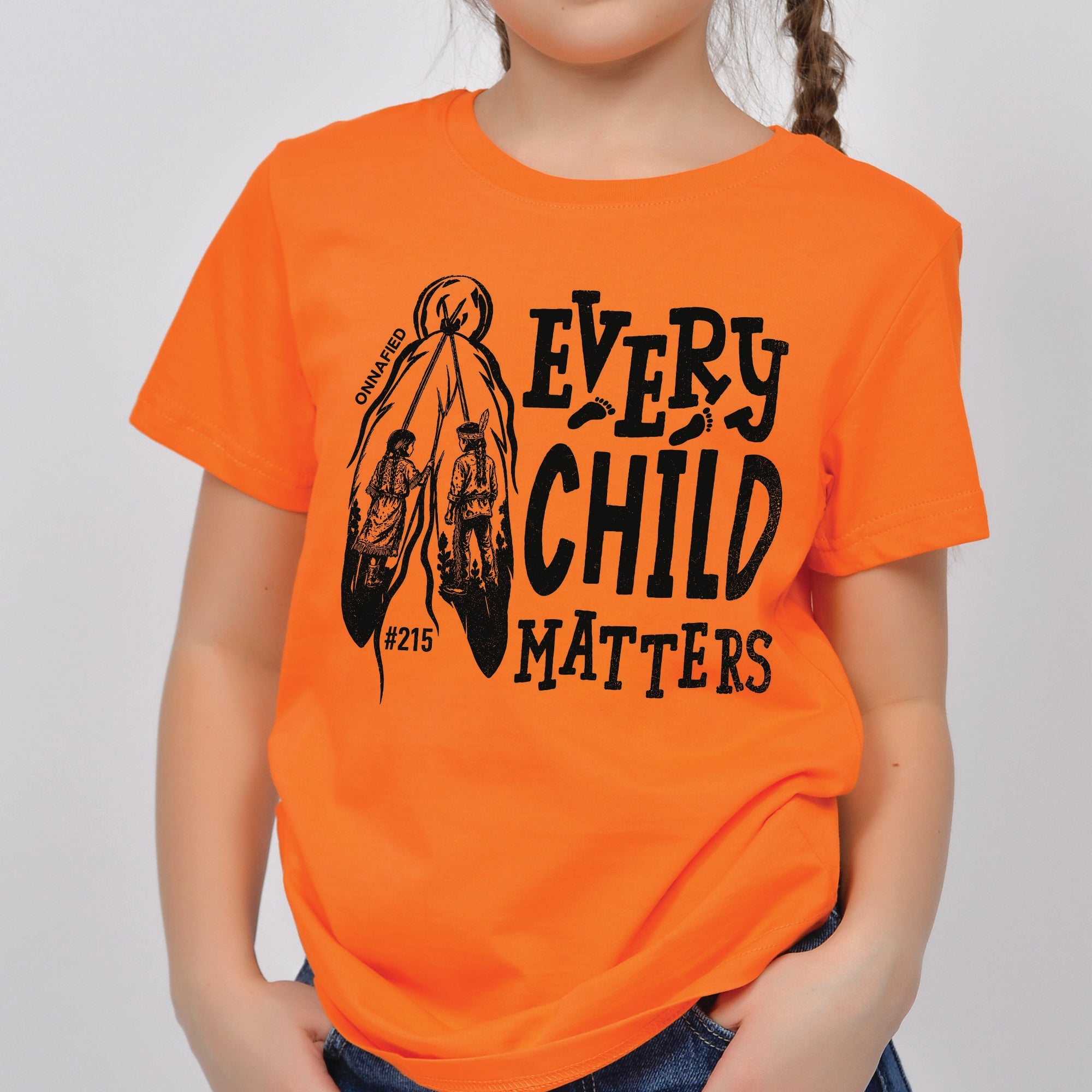 Every Child Matters Orange Shirt – #215 Native Children Never Forgotten Unisex T-shirt/Hoodie/Sweatshirt