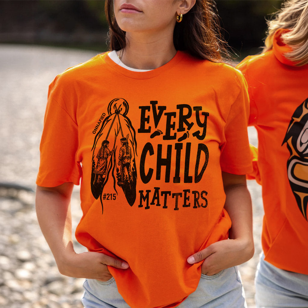 Every Child Matters Orange Shirt – #215 Native Children Never Forgotten Unisex T-shirt/Hoodie/Sweatshirt