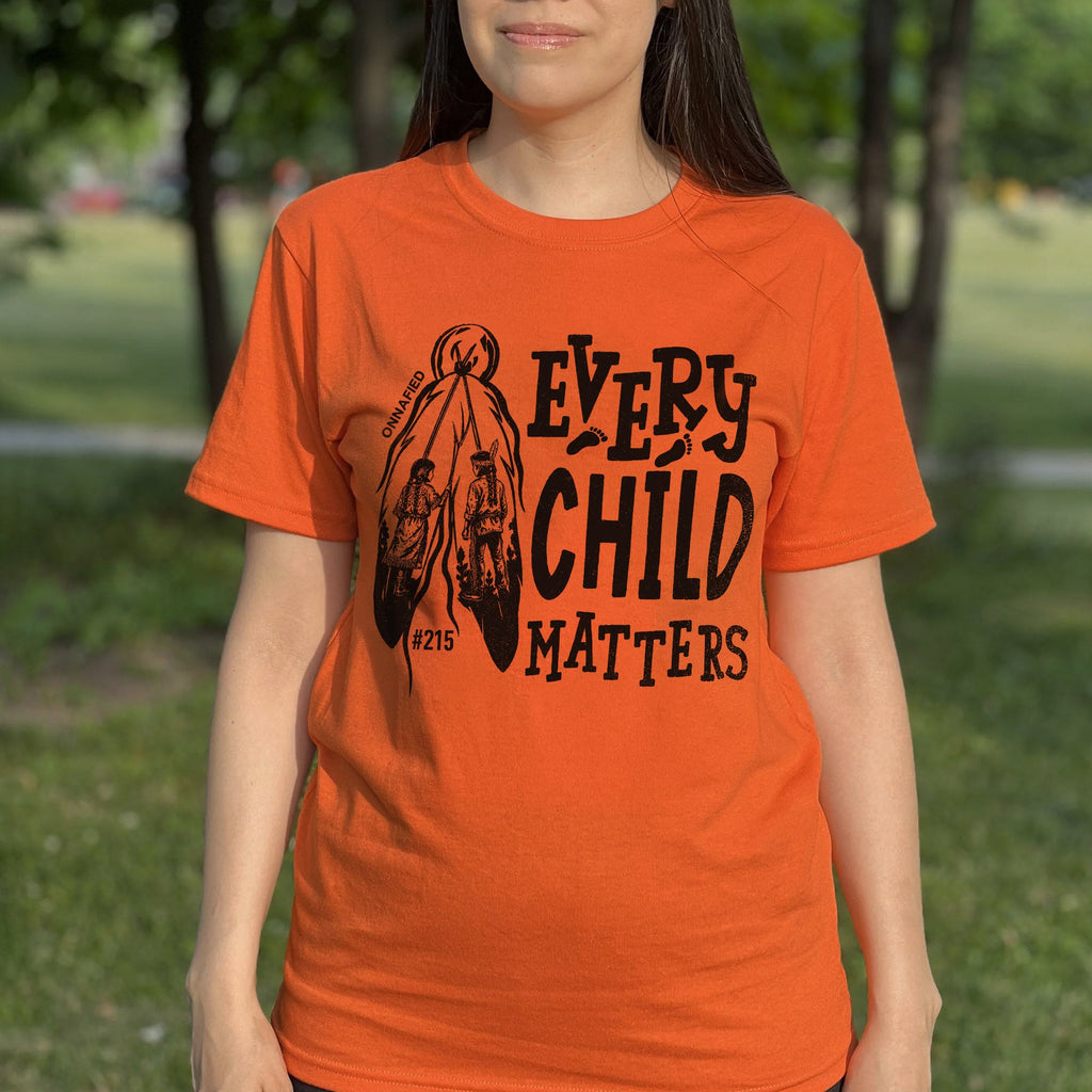 Every Child Matters Orange Shirt – #215 Native Children Never Forgotten Unisex T-shirt/Hoodie/Sweatshirt
