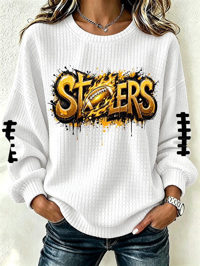 Women'S Football Printed Round Neck Sports Shirt