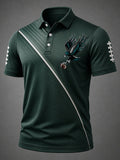 Men'S Football  Print Casual Polo