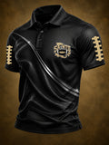 Men'S Football Printed Polo Shirt