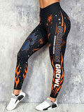 Women's Chicago Football Lover Bear Art Printed Leggings